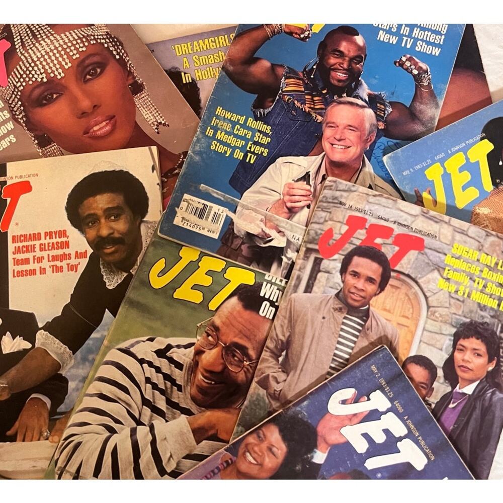 VTG Jet Magazines Lot 9 1983  Richard Pryor Jackie Gleason Aretha Franklin